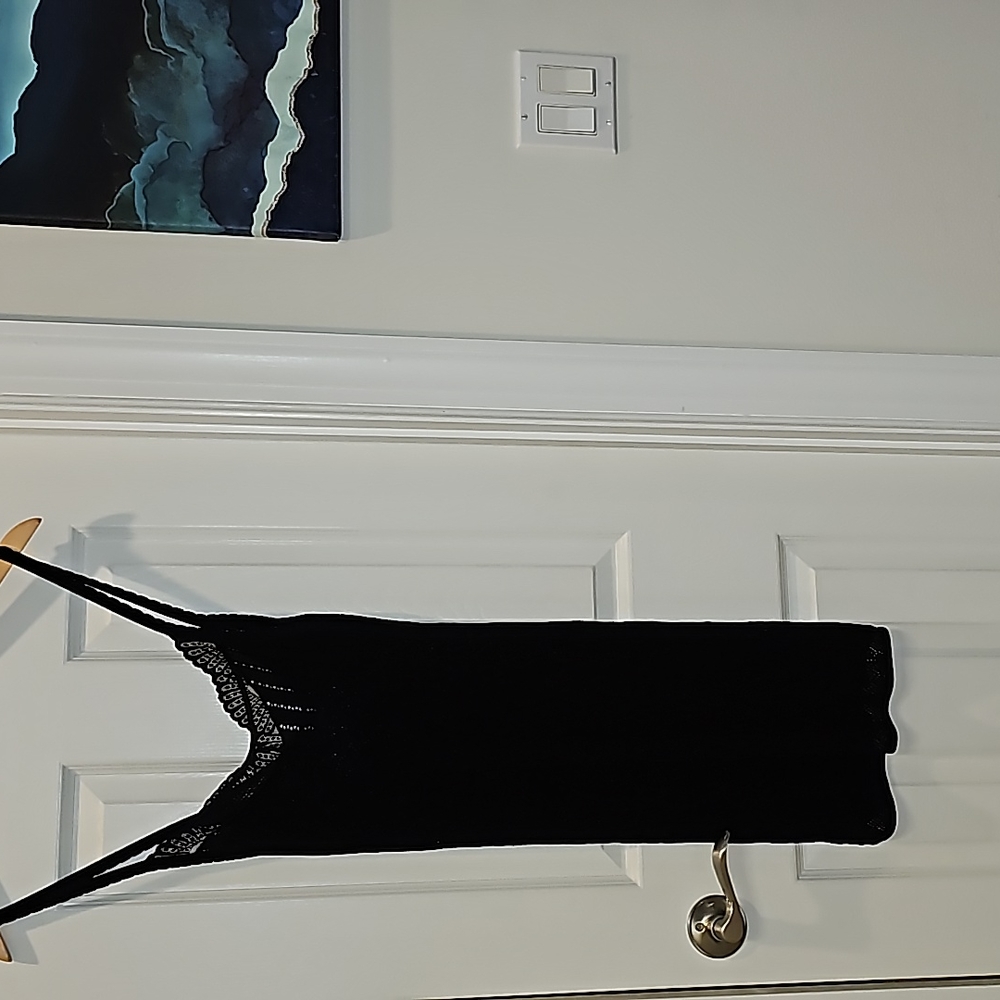 NWOT - Free people knit black slip, size M